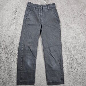 Everlane Crop Chore Pant Straight Leg Women's Size‎ 00 Gray Casual Trousers